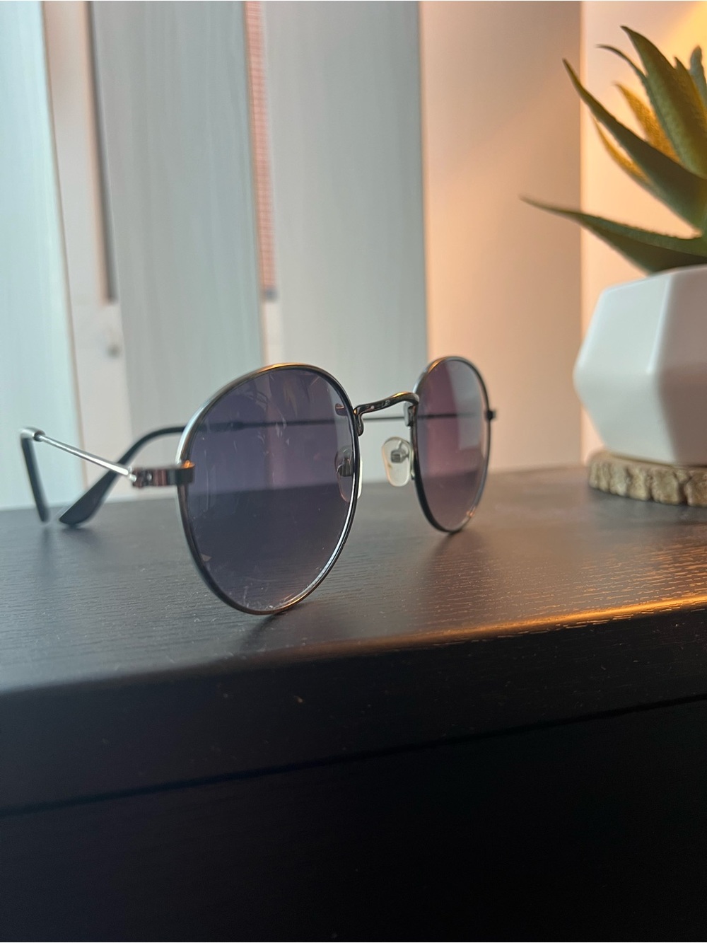 VINTAGE MENS ROUND SUNGLASSES - Picture 5 of 9